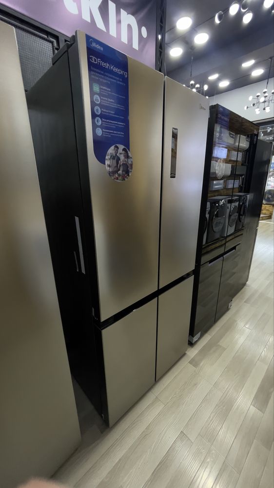 Premium холодильник MIDEA MDRM691MIE46 (стальной) на 530 л / Доставка