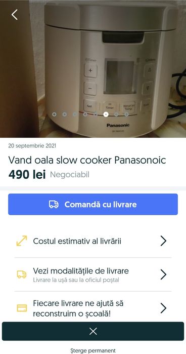 Oala de gatit slow kooker panasonic