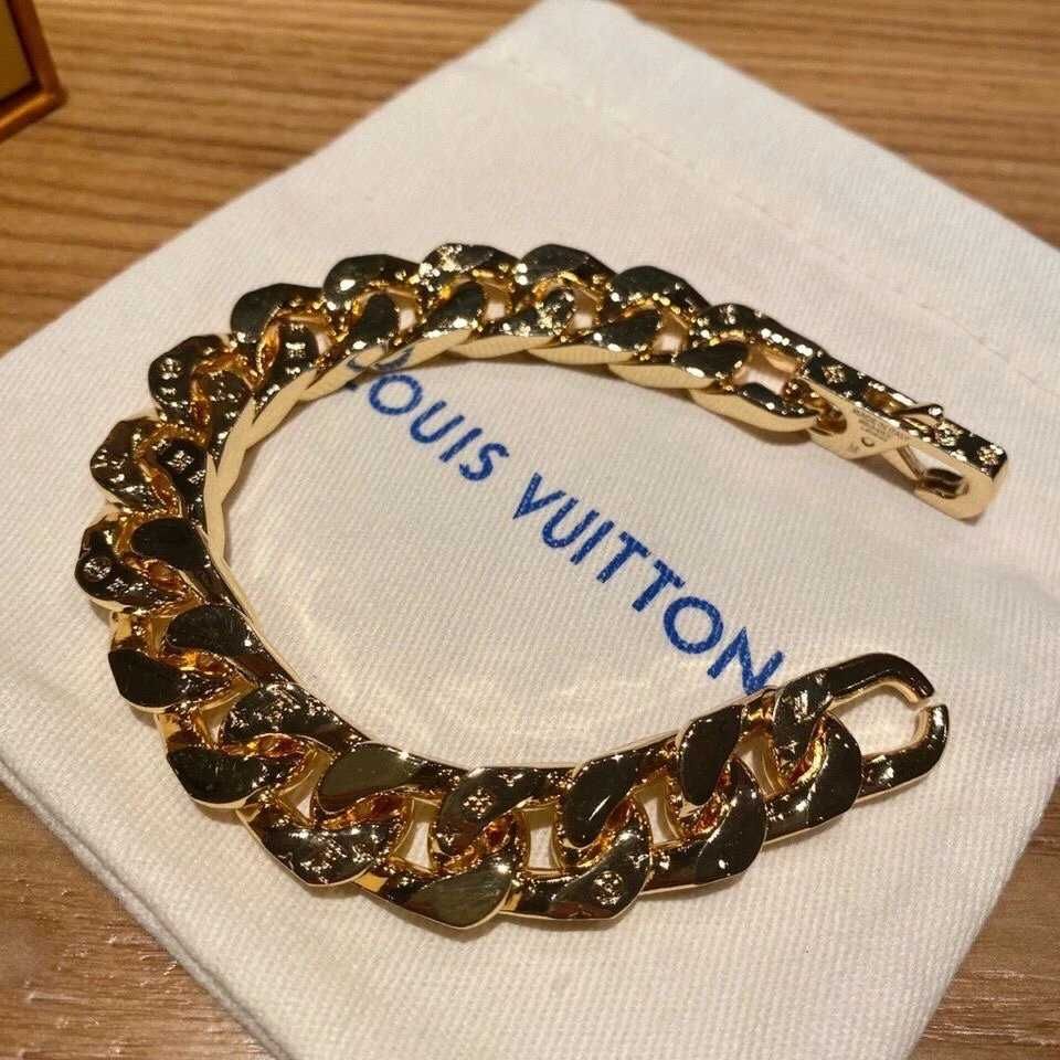 Bratara Louis Vuitton Chain Link Gold | Toate accesoriile incluse