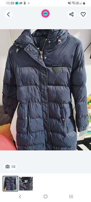 Пуховик зима под prada