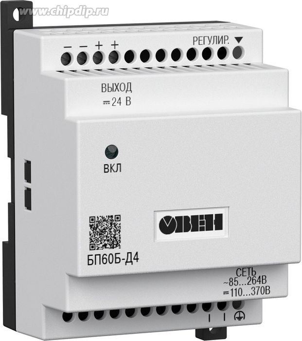 ОВЕН БП60Б-Д4-24, Блок питания, 24В, 2.5А, 60Вт