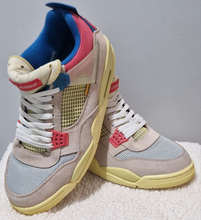 NIKE JORDAN 4 RETRO X UNION LA GUAVA ICE, 47.5 номер, обувани 1 път, к