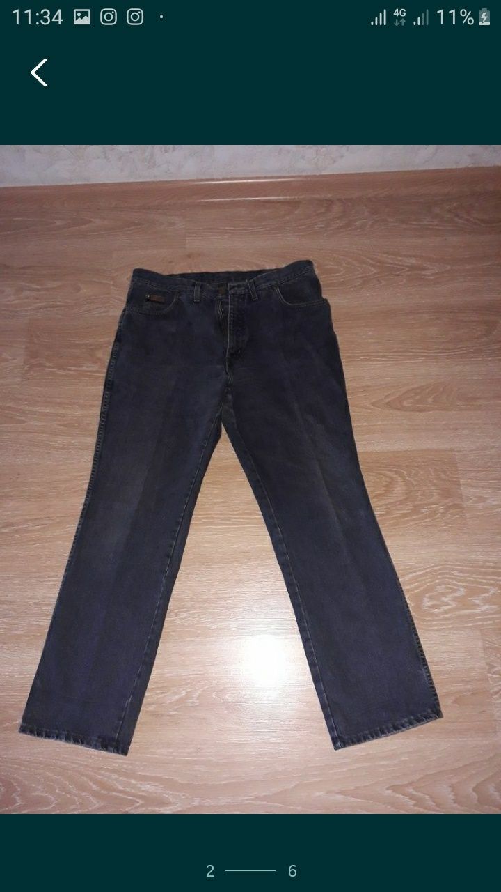 Мужские фирменные джинсы Wrangler размер 36