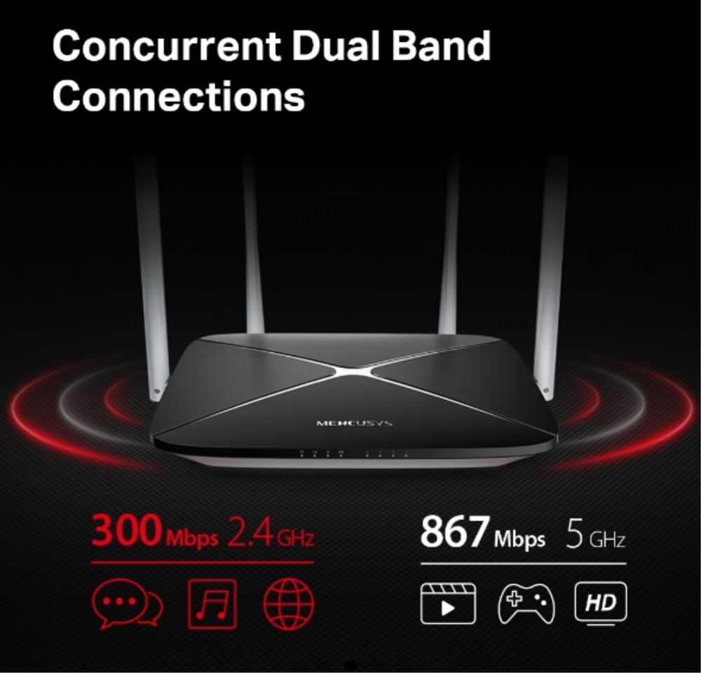 Wi fi роутер mercurys ac 1200 5g yengi azgina ishlatilgan