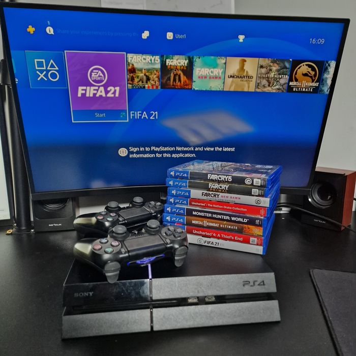 Playstation4 Hdd 500Gb 10 jocuri Manete PS4