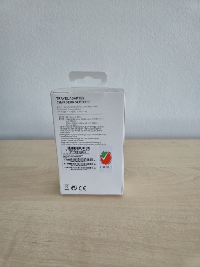 Оригинално,Ново бързо зарядно 45 вата за Samsung Galaxy S24 Ultra
