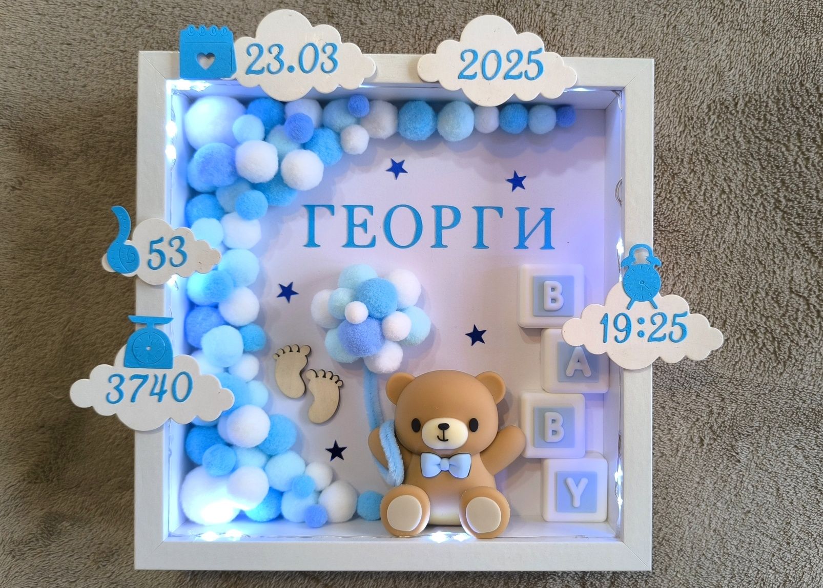 3D бебешка визитка