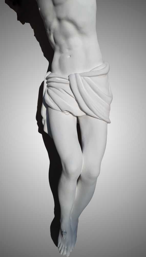 Statuie mare a lui Isus pe cruce sculptură 70 cm