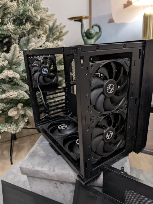 Carcasa PC Lian Li O11 Air Mini (Black) + 2x Ventilatoare Arctic 140mm