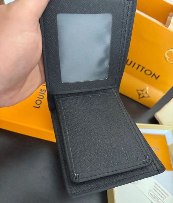 Portofel Louis Vuitton Black Leather Monogram