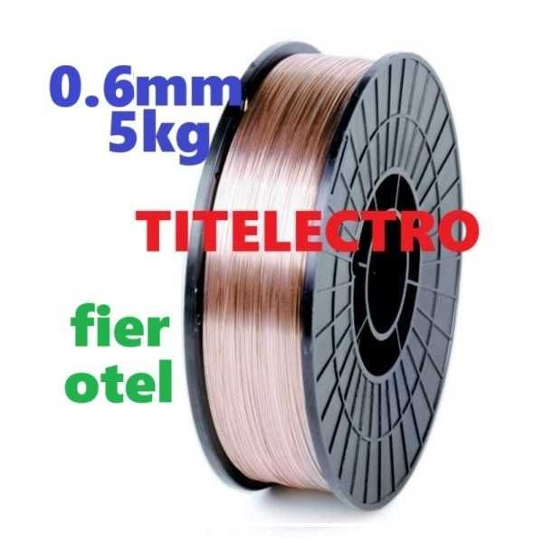 Sarma sudura otel 0.6mm rola 5kg cu gaz argon CO2 SG2 ER70S-6