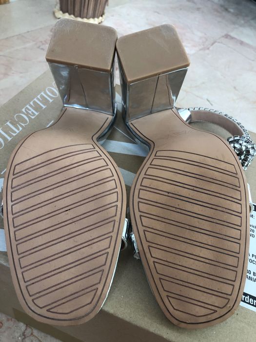 Zara sandale ocazie 37 cu strasuri
