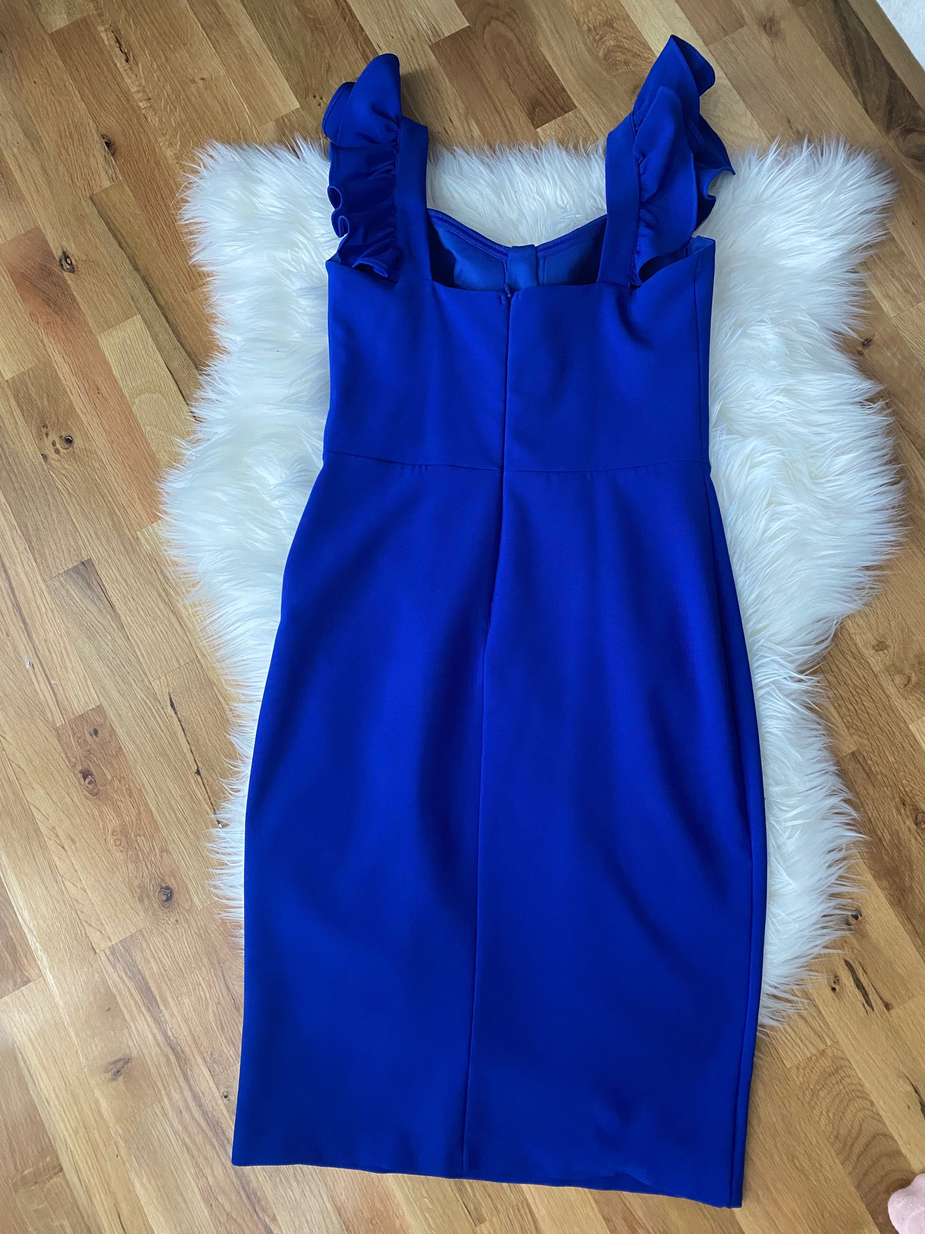 НОВО! Дамска официална рокля турски син цвят размер 40