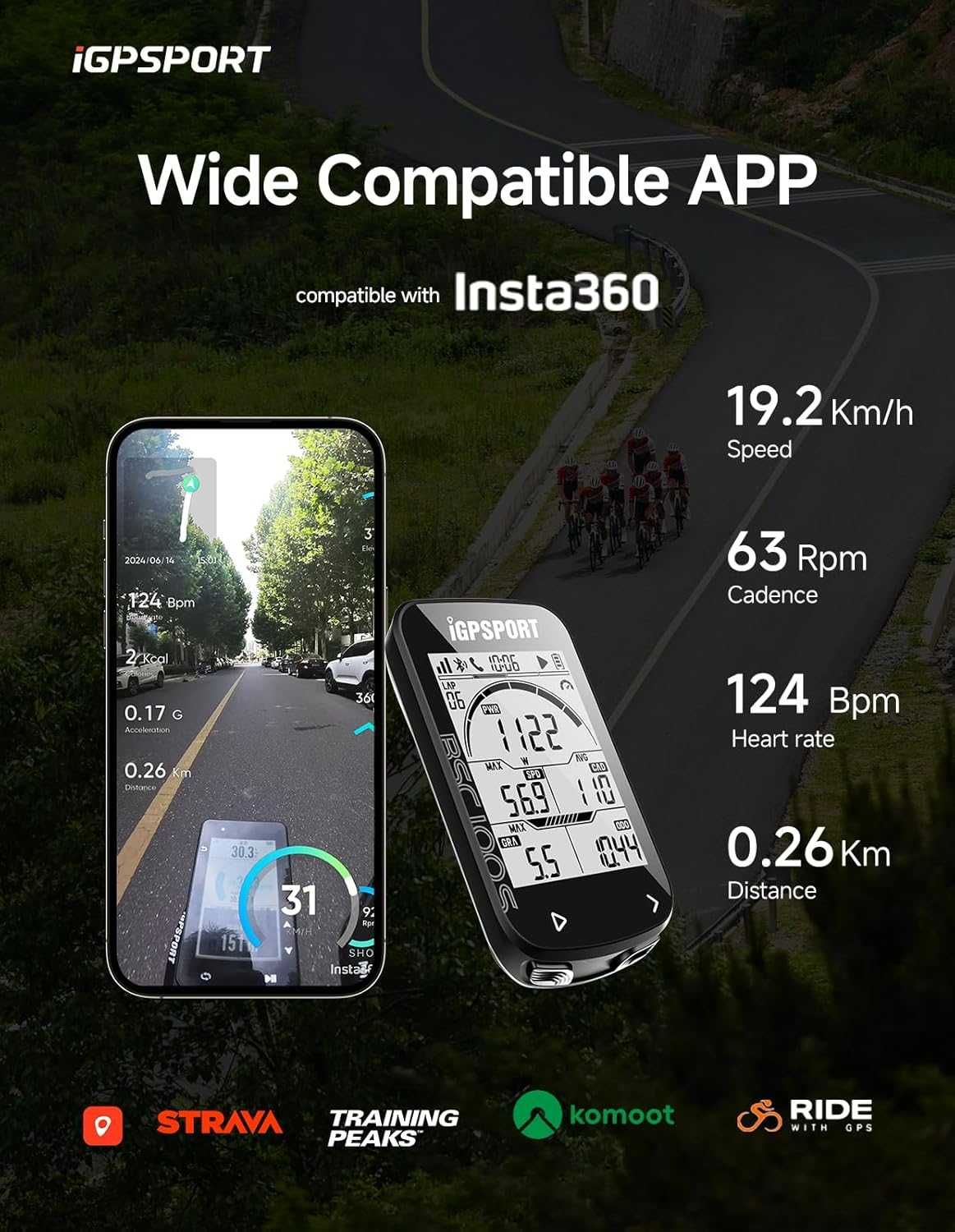 GPS вело компютър IGPSPORT BSC100S