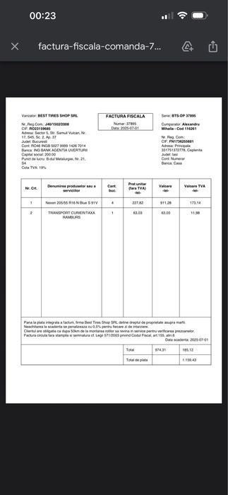 Jante Ford cu anvelope noi