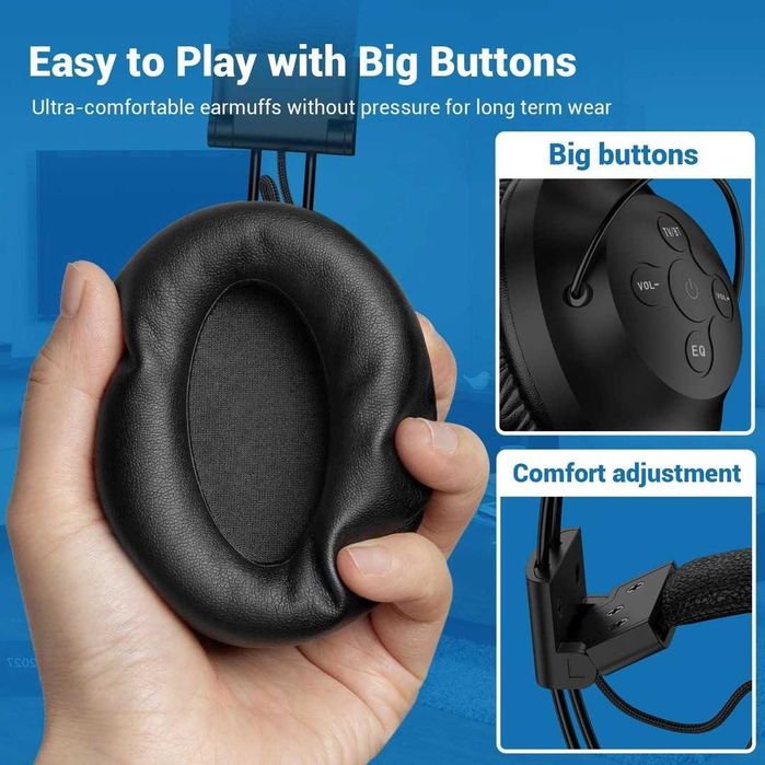 Căști LETSACTIV TV cu transmițător și suport pentru căști