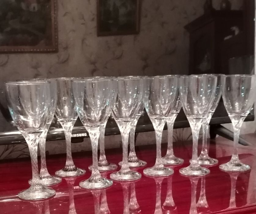 Фужеры для шампанского 21 см 6 - 12шт.Франция, хрустальные рюмки