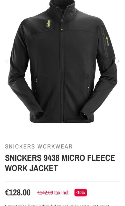 Snickers Micro Fleece горнище L