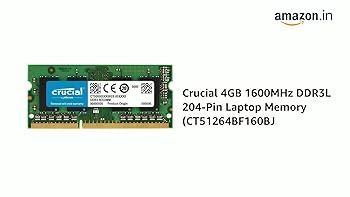 DDR3L 4Gb crucial 1.35v sodimm pcl3