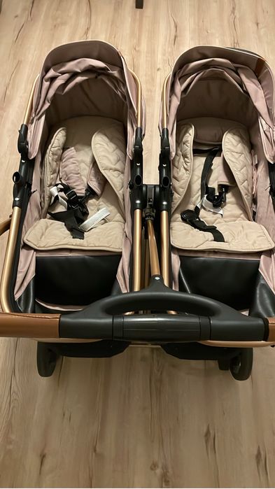 Carucior gemeni Chipolino Duo Smart 3 în 1 – 2 landouri + 2 scoici