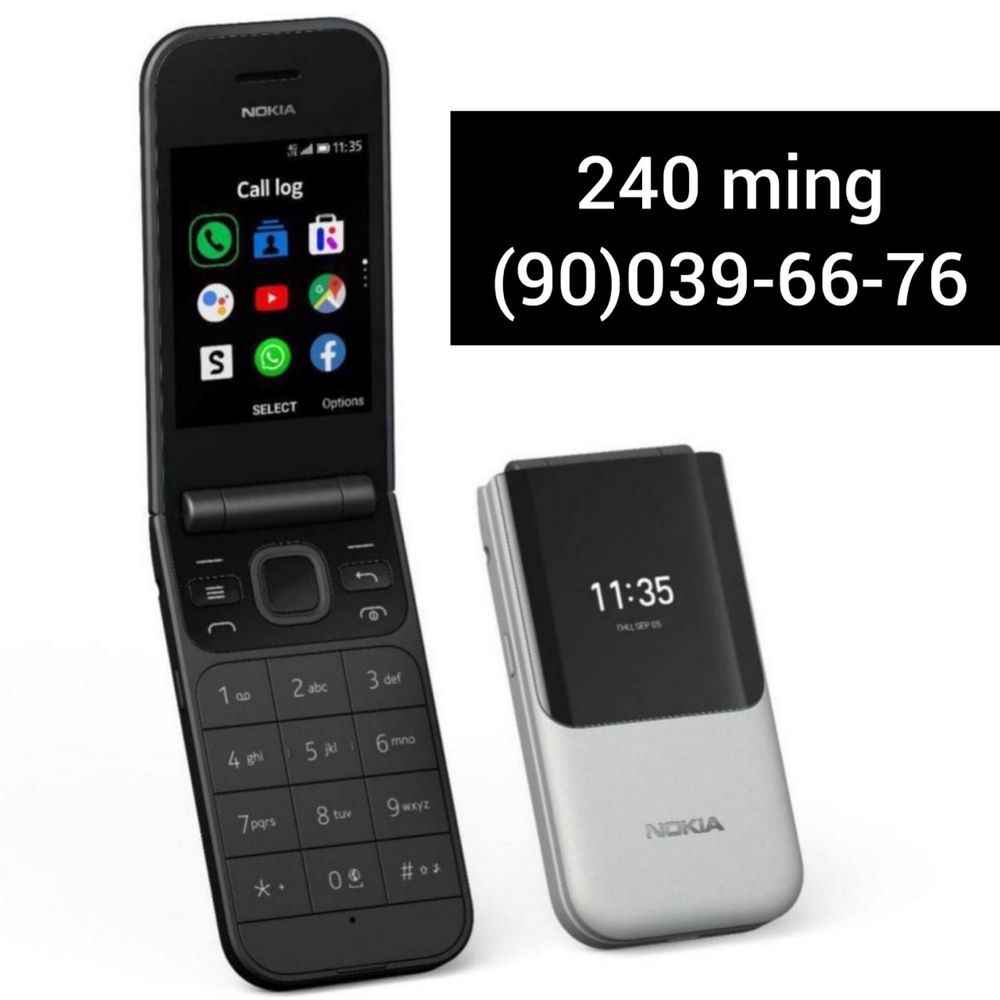 Nokia 2720 flip, Dostavka, Kafolat, Gsm, (Mutloq yengi)