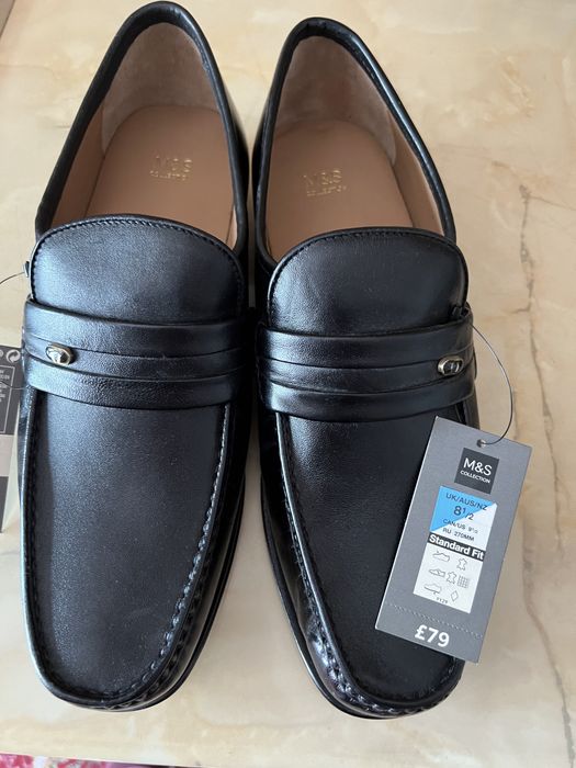 Mocasini din piele naturala Mark&Spencer,Mocasinii sunt noi cu etichet