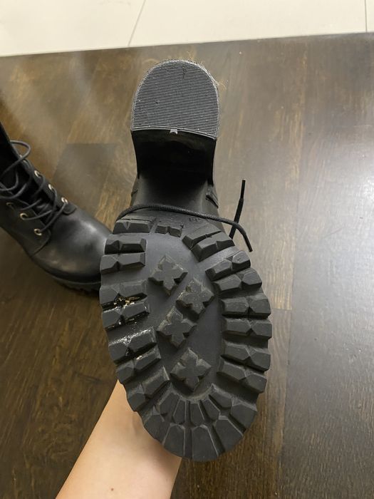 Bocanci din piele cu toc gros marimea 38