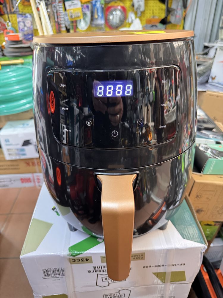 Friteuza fara Ulei Air Fryer, Display digital, functie de coacere