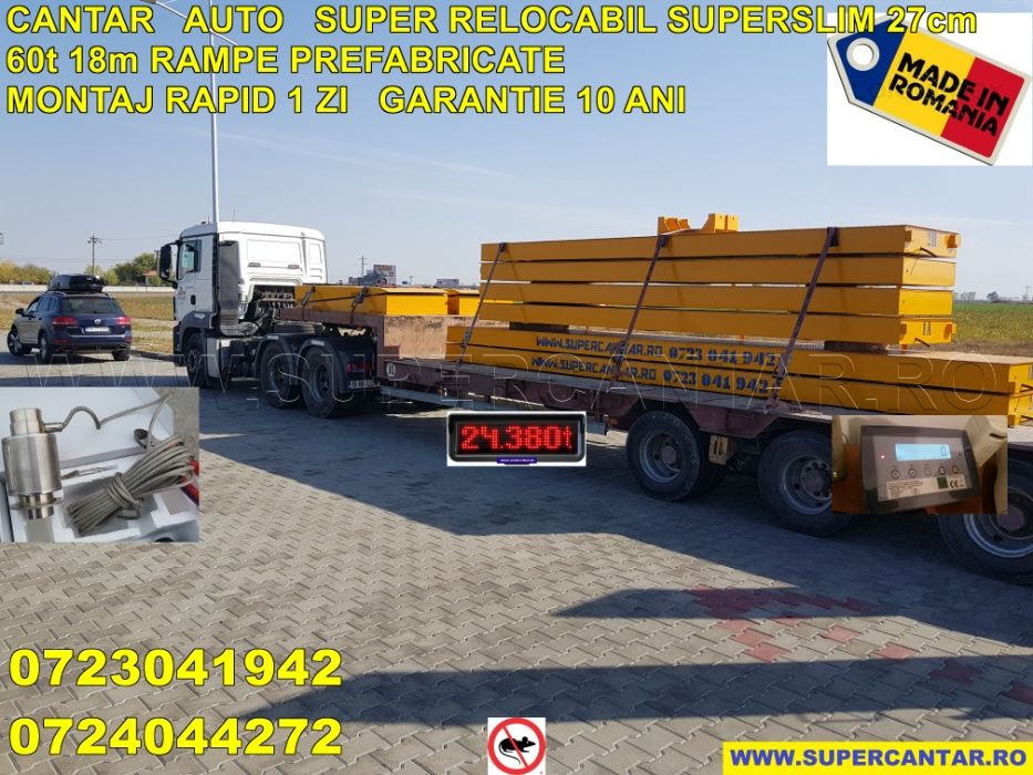 Cantar Auto 60t-80t 16-18m Nou Superslim 30cm SUPER RELOCABIL