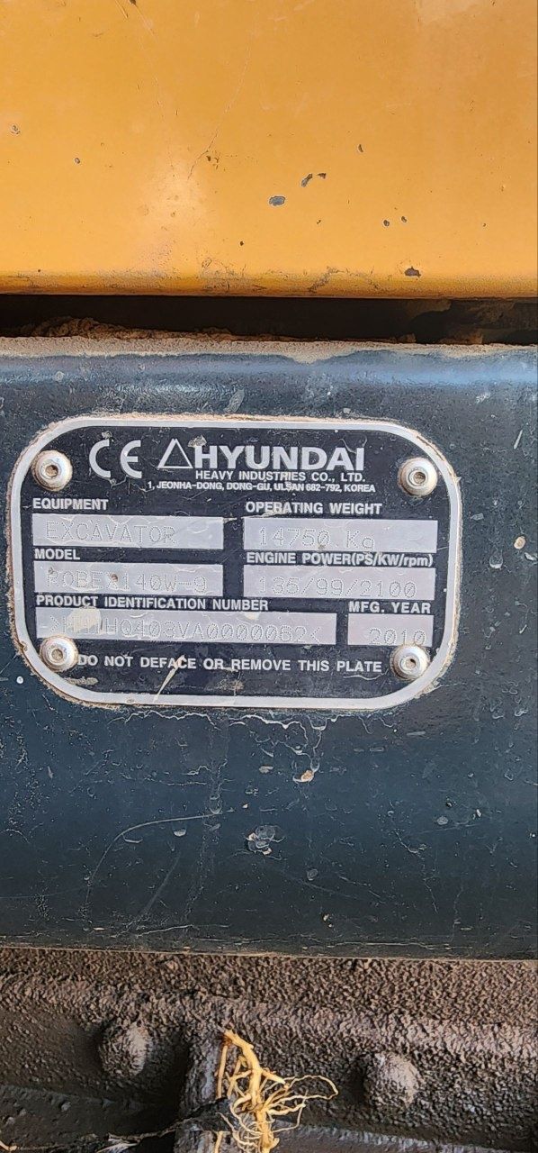 HYUNDAI ekskavatorlar sotiladi holati ideal