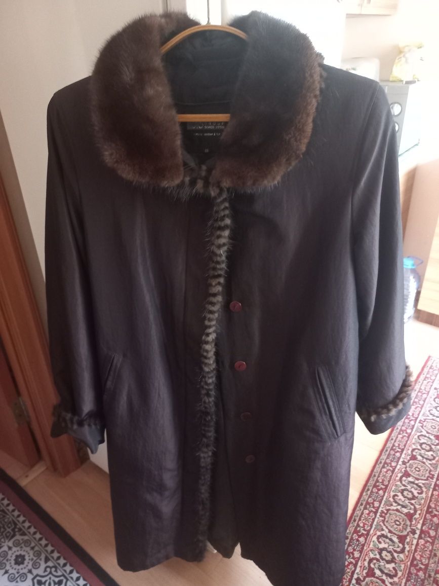 Зимнее пальто с норковым воротником, Турция