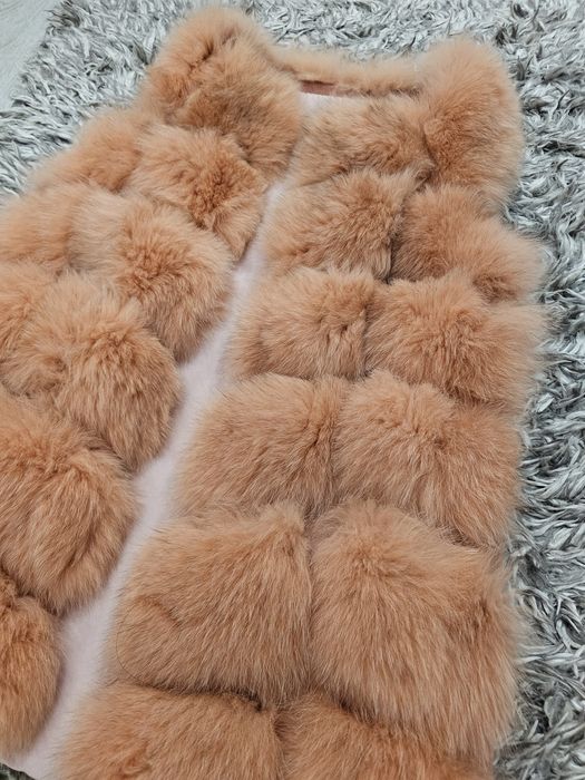 Елек от лисица естествен пух