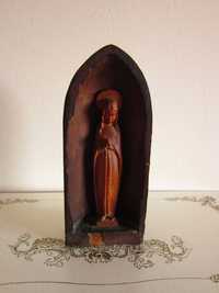 cadou rar Fecioara Maria Madonna sculptura lemn,colectie Germania'50