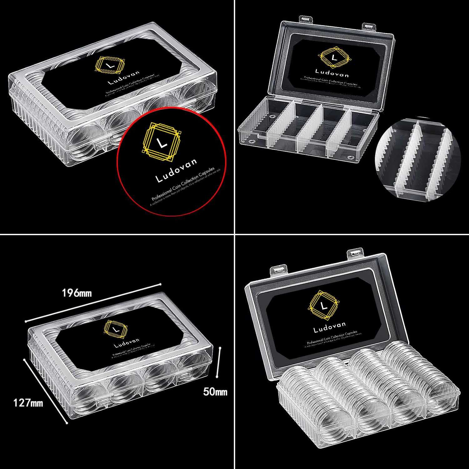 2 seturi Capsule monede cu dimensiunea de 18/20/22/25/27/30/39/41 mm