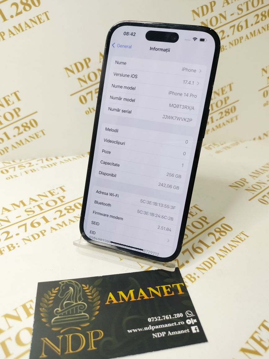 NDP Amanet Brăila iPhone 14 Pro 256gb (1242)