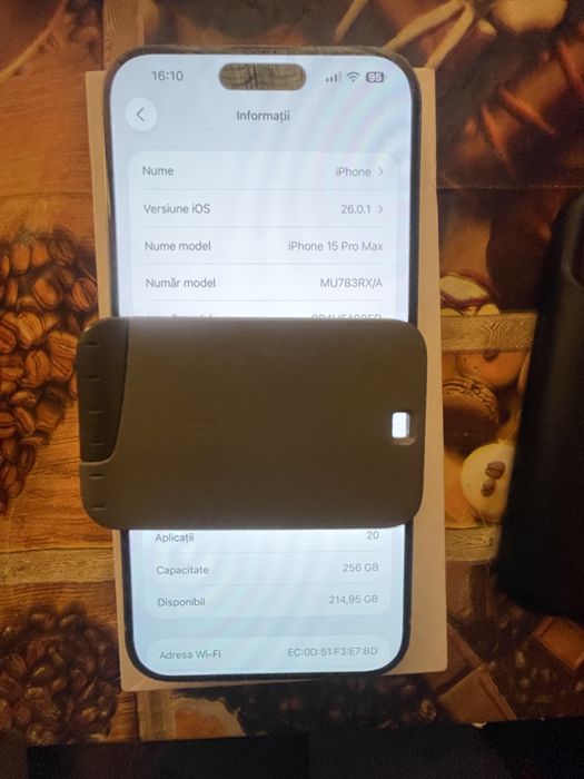 Telefon iphone 15 pro max 256 gb