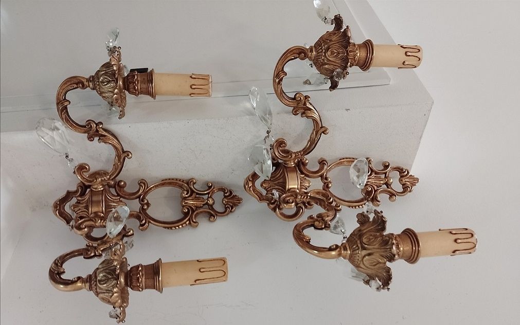 Elegant set de aplice dimensiuni mari din bronz masiv in stilul france