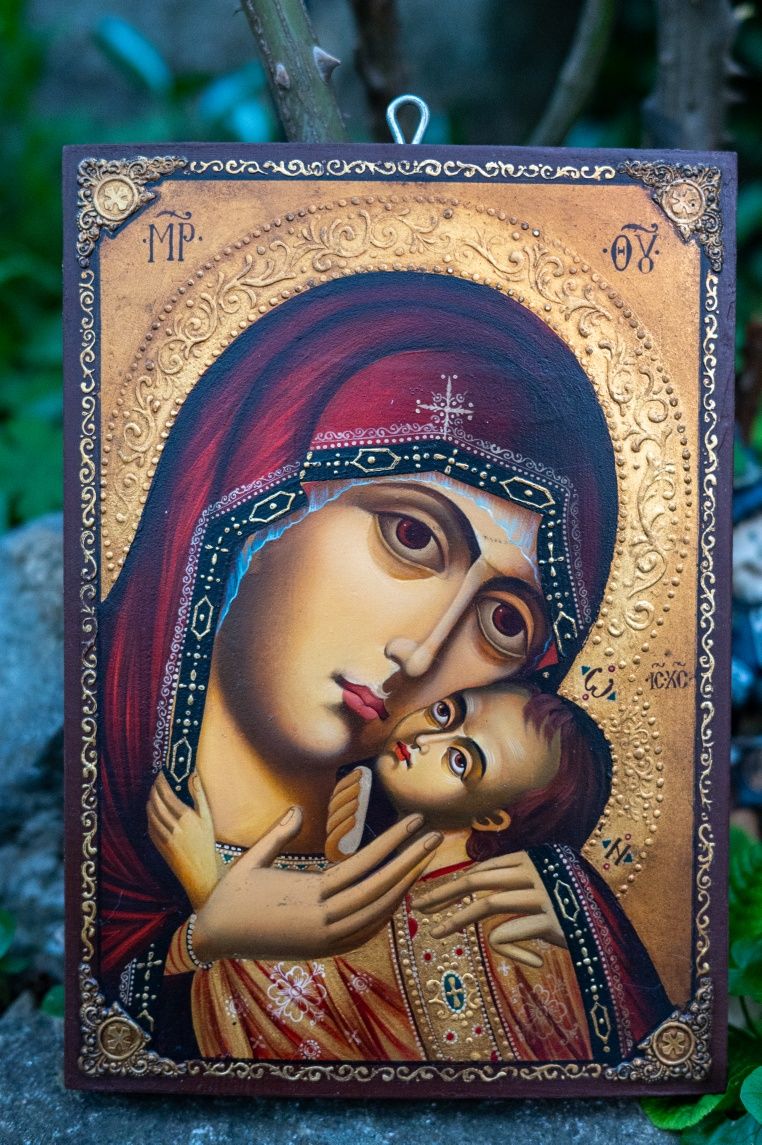 Икона Уникат Дева Мария Младенеца Св. Петка Николай Кашев