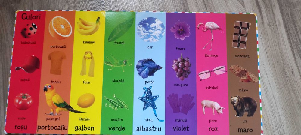 Puzzle cu ferestruici + carte Primele mele culori si forme