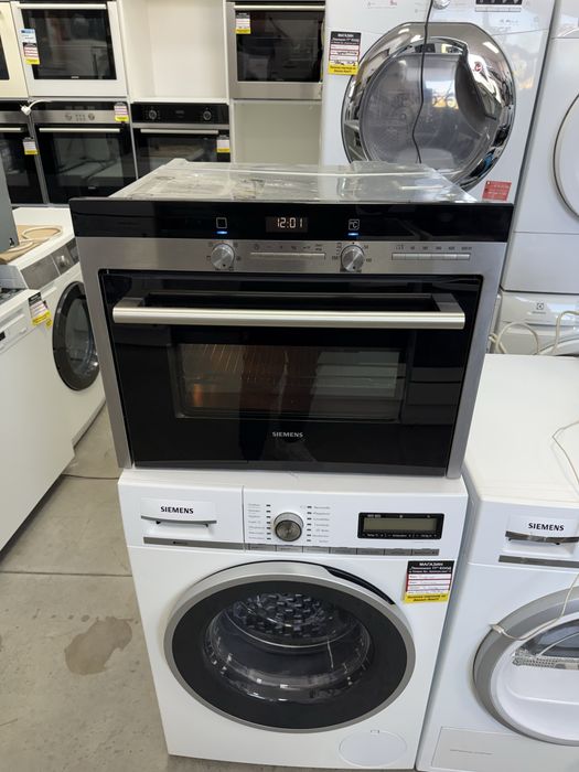 Комбинирана вградена микровълнова фурна Siemens