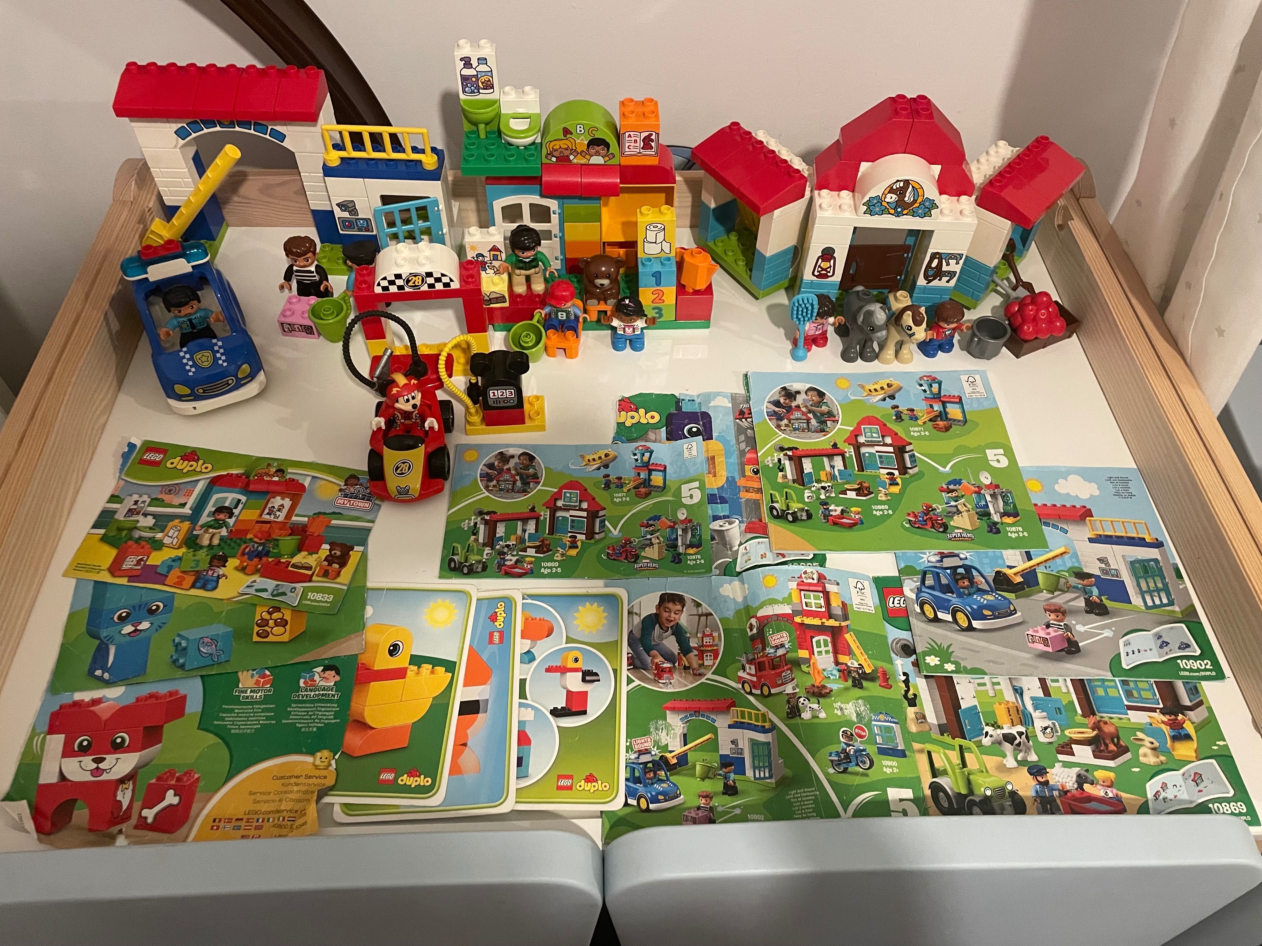 Lego Duplo 10kg, 12 seturi cu cărți/coduri+tabla lucru+piese în plus
