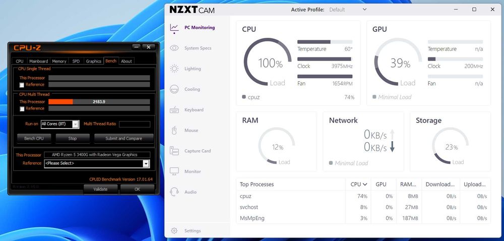PC AMD Ryzen 5 3400G / 32Gb Ram / SSD 256Gb