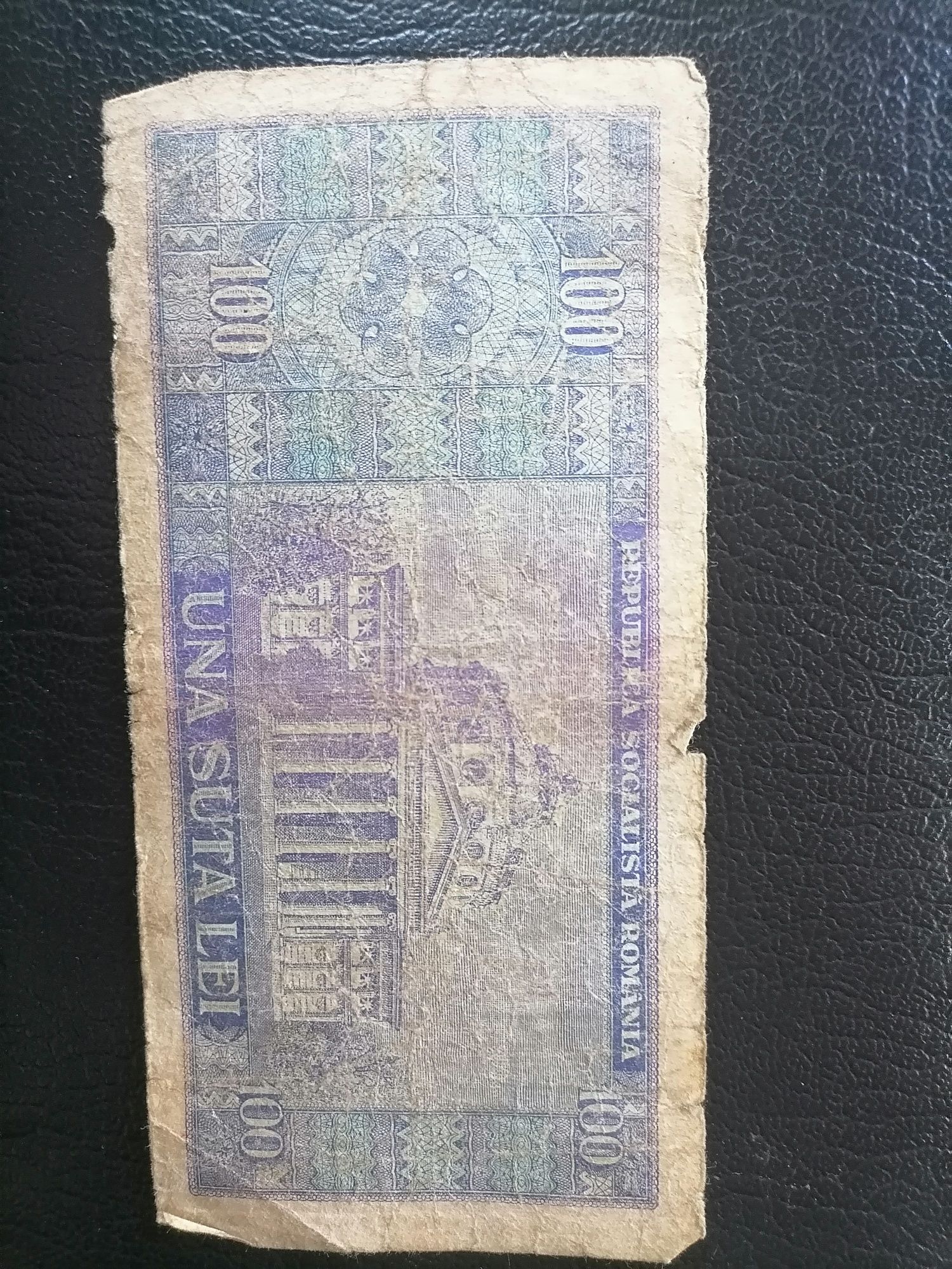 Bncnota 100 lei din 1966 seria D. 0168/862091 cu Nicolae Balcescu.