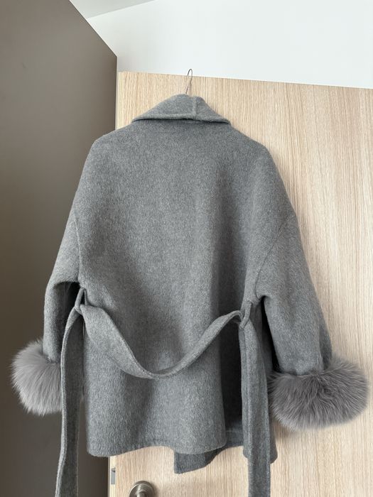 Палто от вълна и лисица