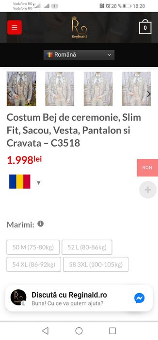 Vând costum naș/ginerica/