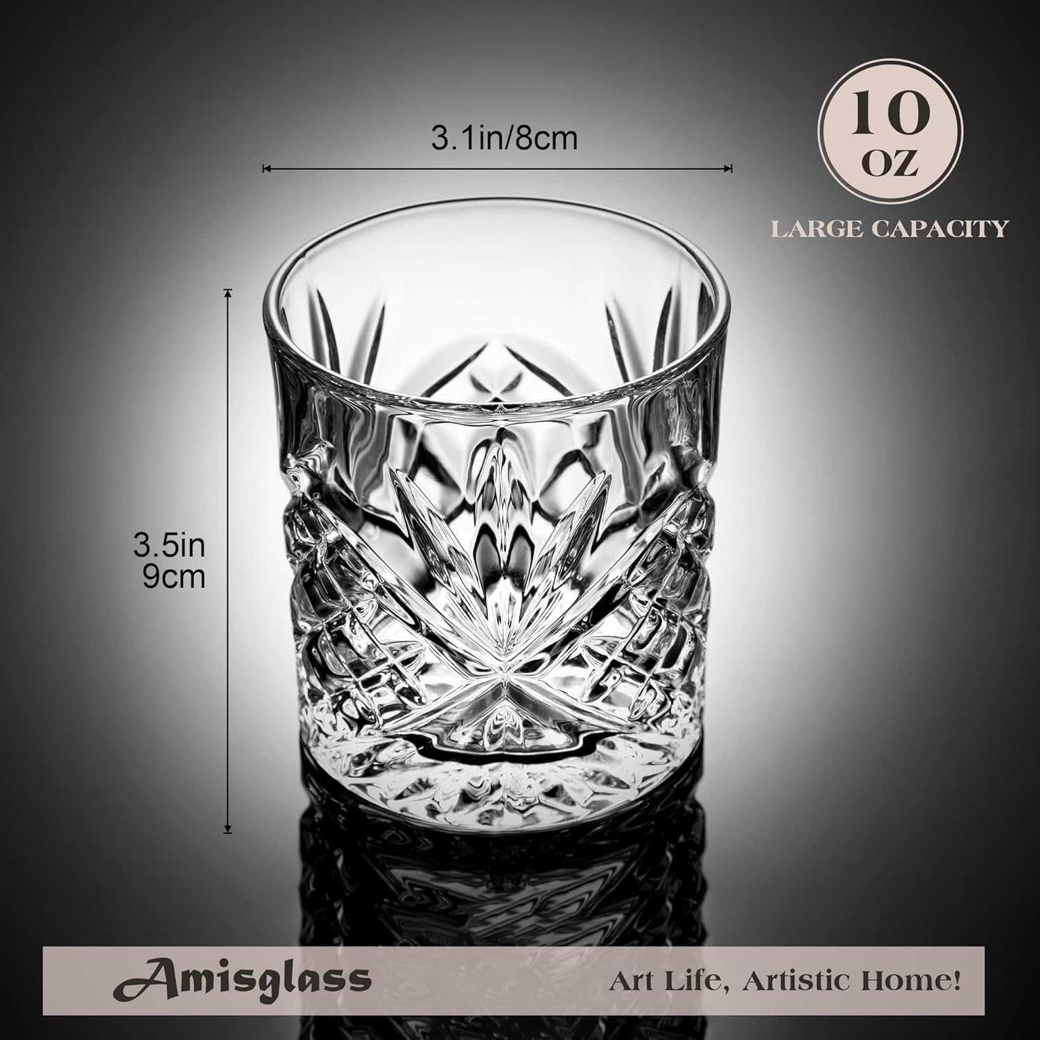 Кристални чаши за уиски Amisglass - комплект от 4 броя