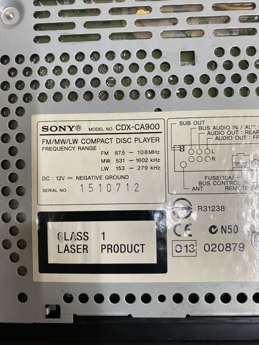 Player auto Sony CDX CA 900 Top