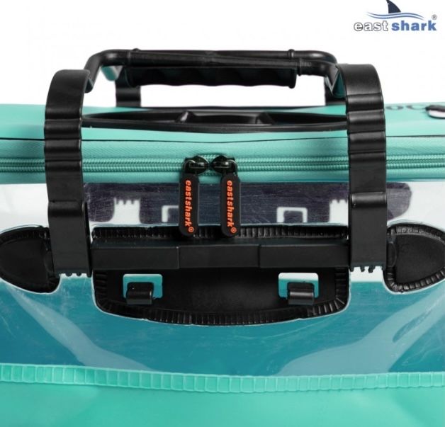 Мягкое ведро для живца EastShark ME 45*26*25 см бирюзовое