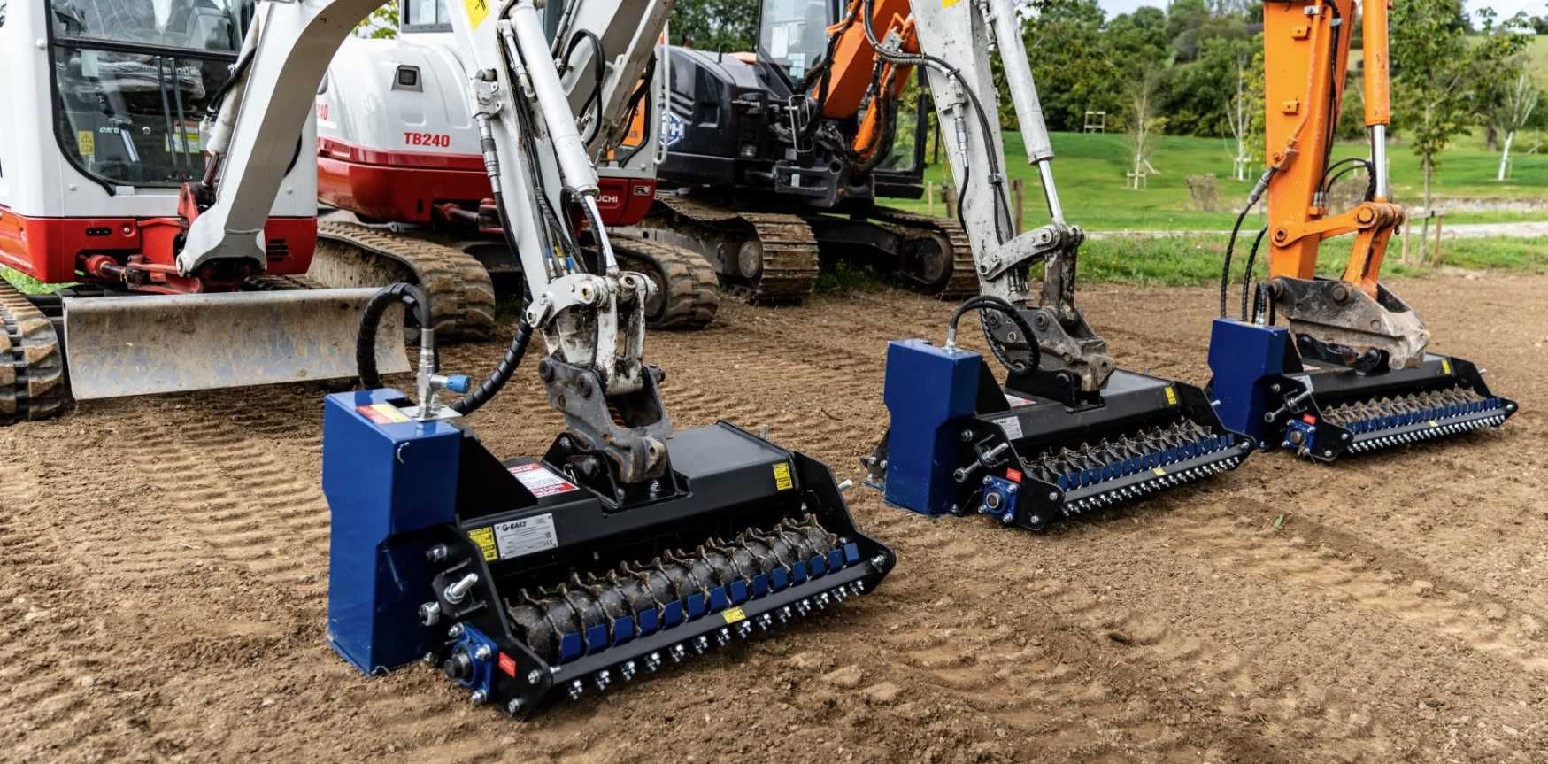 Grapa Grebla Rotativa Sortare Separare Teren Sol GR150 Caterpillar