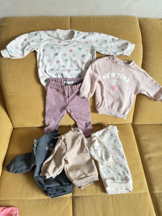 ЛОТ зимни бебешки дрешки за момиче 6-12 месеца NAME IT, H&M